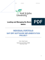 Managing a SAP ERP Implementation Project