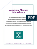 Academic Planner Worksheets Cmp