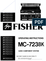 Fisher MC 723 BK Owners Manual