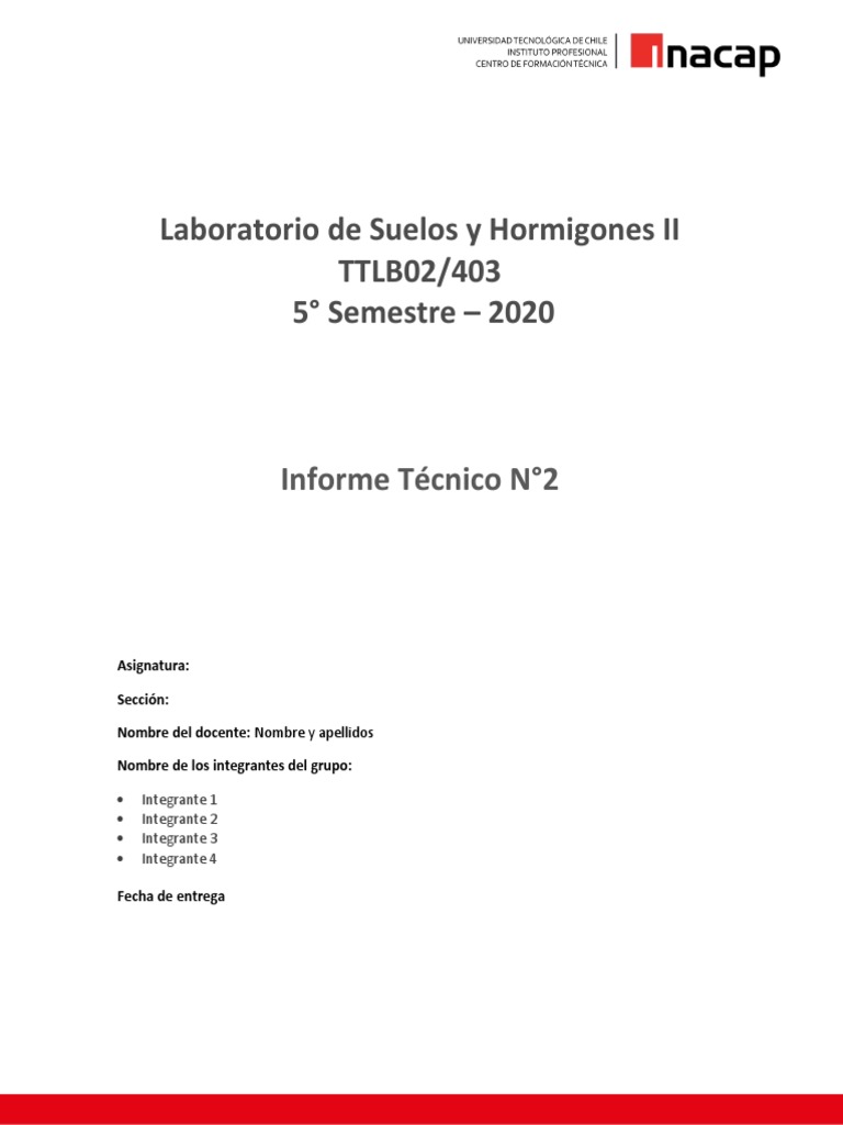 Plantilla - Informe INACAP | PDF | Citación | Estilo apa