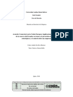 Implicaciones de la reserva ecuatoriana en sectores estratégicos en el Acuerdo UE