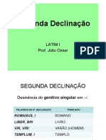 Segunda Declinação - Resumo