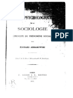 Les Bases Psychologiques de La Sociologie
