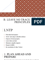B. Leave No Trace Principles