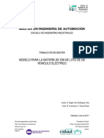 Modelo para La Batería de Ion de Litio de Un Automovil