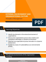 External Environment and Organizational Culture: Principles of Management