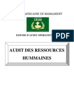 Audit Des Ressources Humaines