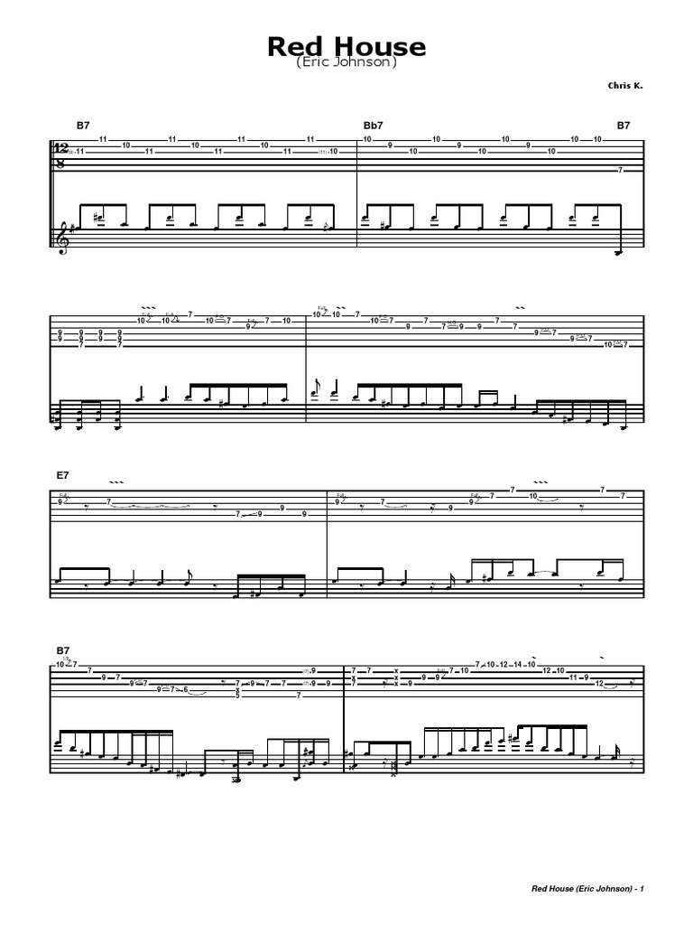 Eric Johnson Red House, Solo 1 PDF