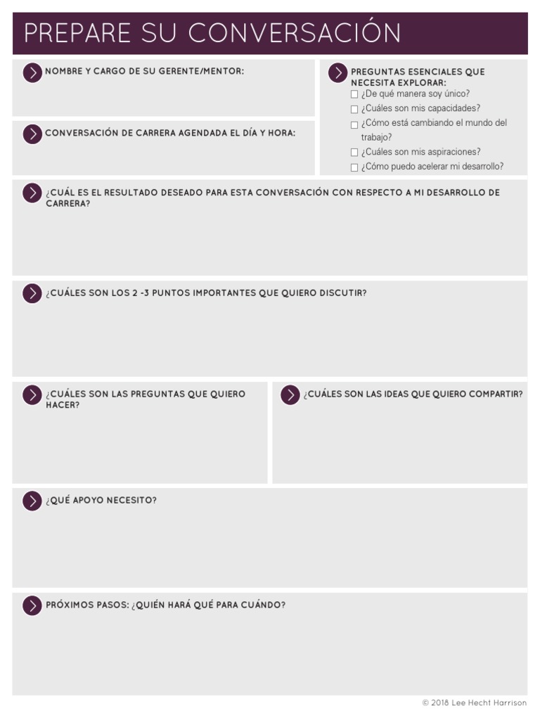 Prepare Your Conversation 1-17-2018 ES-XL | PDF