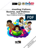 Understanding Culture, Society, and Politics: Quarter 2 - Module 11: Ways To Address Social Inequalities