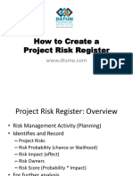 How To Create A Project Risk Register