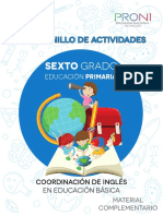 SEXTO Grado: Cuadernillo de Actividades