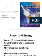 Applied Circuit Analysis: Chapter 3 - Power and Energy