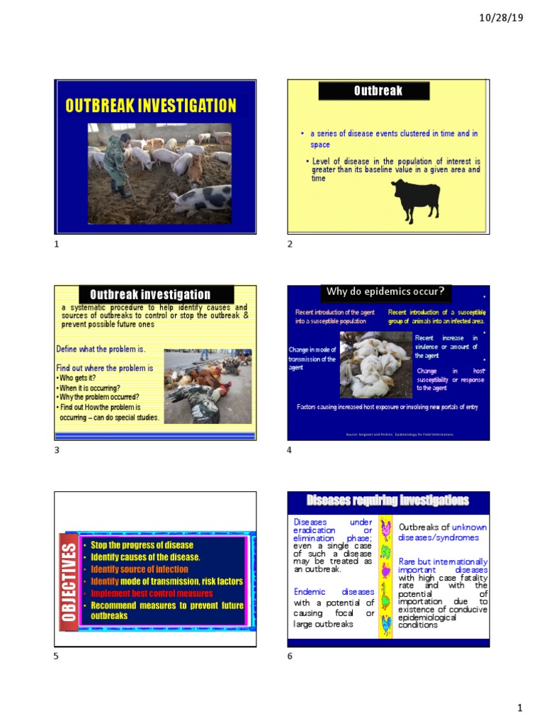 Stud - OUTBREAK INVESTIGATION | PDF | Infection | Epidemiology