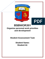 BSBWOR301 Assessment Tasks: Organising Work Priorities