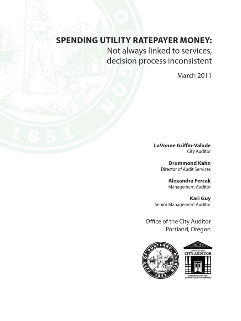 Audit of Utility Ratepayer Spending | PDF | Fee | Audit