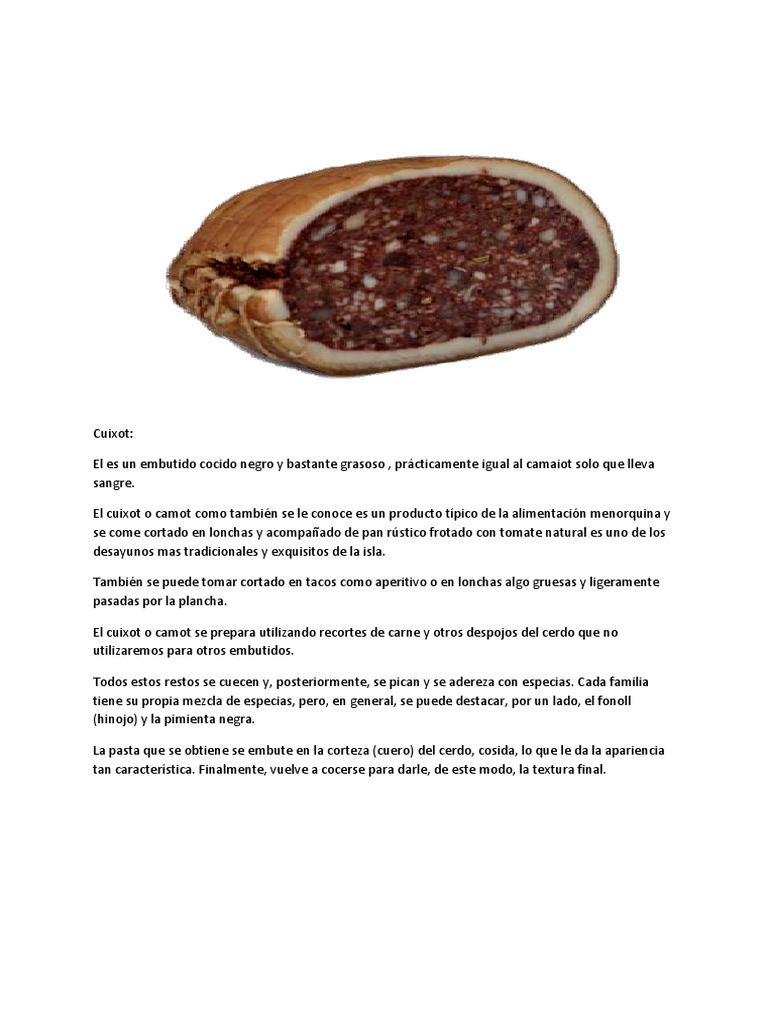 Receta de Cuixot Menorquín Tradicional | PDF | Carne | Menudencias