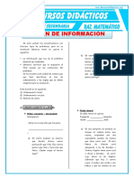 Ejercicios de Orden de Informacion Para Quinto de Secundaria