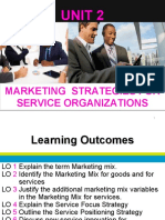 Lecture Notes - Unit 2 MARKETING STRATEGIES FOR SERVICE ORGANIZATIONS