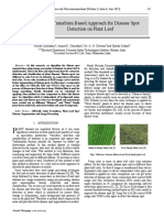 Color Transform Based Approach For Disease Spot Detection On Plant Leaf