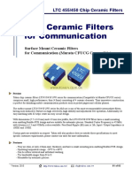 Token chip ceramic filters LTC455/450 for compact devices