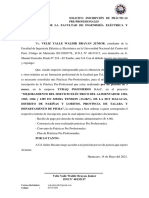 Solicitud de Inscripción de Practicas Pre-Profesionales