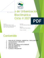 Diseño de Urbanización Bioclimática Análisis Físico