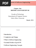 Fundamental of Software Engineering: Faculty of Technology Department of Computer Science Debre Tabor University