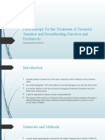 Phototherapy For The Treatment of Neonatal Jaundice and Breastfeeding Duration and Exclusivity