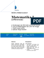 MODUL PERKULIAHAN MATEMATIKA I