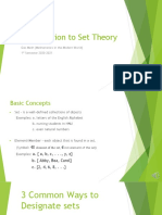 Introduction to Basic Set Theory Concepts
