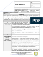 Guía de aprendizaje sobre toma de decisiones en empresas