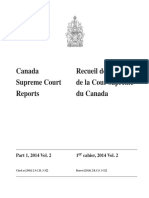 Canada Supreme Court Reports Recueil Des Arrêts de La Cour Suprême Du Canada