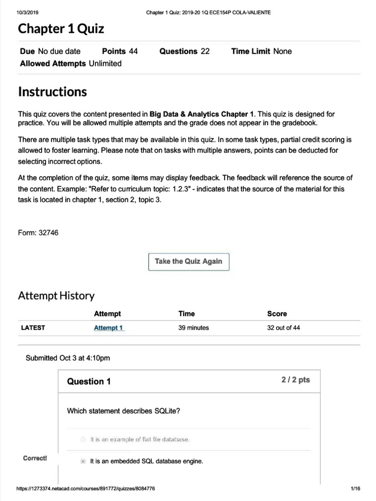 PDF Chapter 1 Quiz 2019 20 1q Ece154p Cola - Compress | PDF | Big Data ...