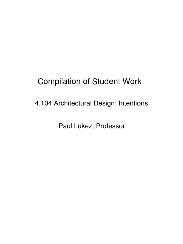 Design Intentions | PDF