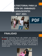 Plan Regional Multisectorial Prevencion Embarazo Adolescente