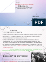 Theory On Superconductivity: Bardeen, Cooper and Schrieffer