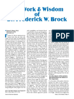 The Work and Wisdom of Dr. Frederick W. Brock