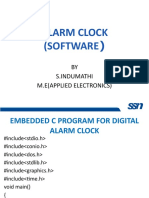 Alarm Clock (Software) : BY S.Indumathi M.E (Applied Electronics)