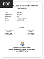 Computer Aided Engineering Drawing: Lab Manual