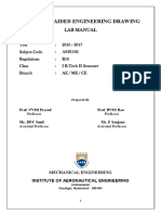 Computer Aided Engineering Drawing: Lab Manual