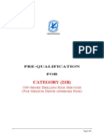 Category (21B) : Pre-Qualification FOR