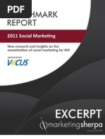 Download 2011 Social Marketing Benchmark Report - EXCERPT  by MarketingSherpa SN52361783 doc pdf