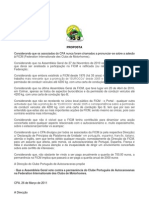 Comunicado del CPA, Club Portugués de Autocaravanas