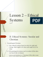Lesson 2 - Ethical Systems