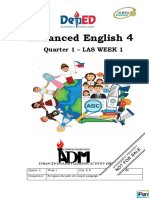 Enhanced English 4: Quarter 1 - LAS WEEK 1