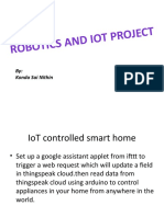 Robotics and Iot Project: By: Konda Sai Nithin