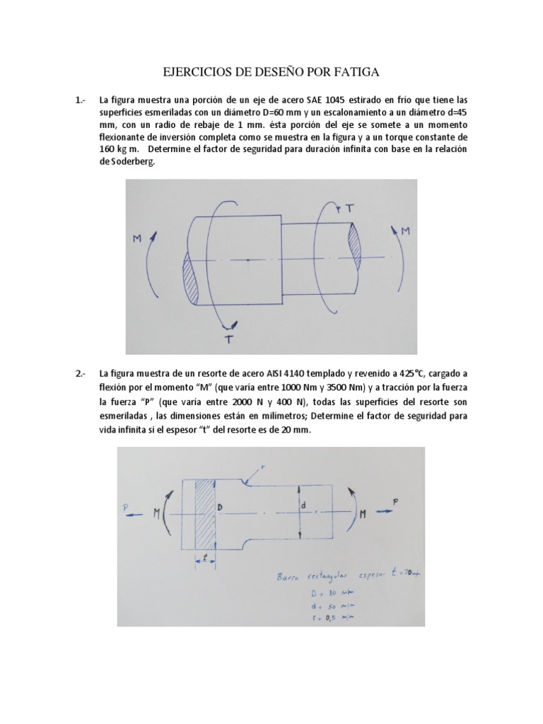Diseño de Ejes y Rebajes por Fatiga | PDF | Acero | Fatiga (material)