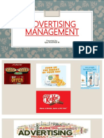 Advertising Management: Presented by Ajay Aravinthan M
