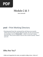 Module-2 & 3: Linux Commands